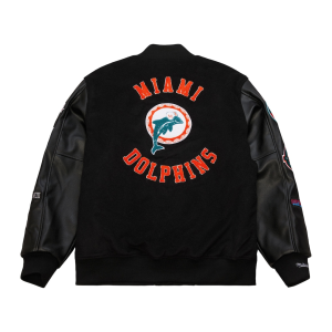 Men’s Miami Dolphins Black-Out Varsity Jacket
