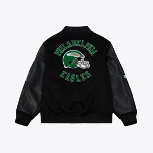 Men's Philadelphia Eagles Black Out Collection Varsity Jacket