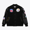 Men's Pittsburgh Steelers Blackout Collection Varsity Jacket