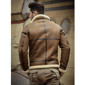 Men's RAF Aviator Airforce Shearling Leather Jacket