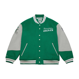 Philadelphia Eagles Kelly Green Varsity Team Full-Snap Jacket