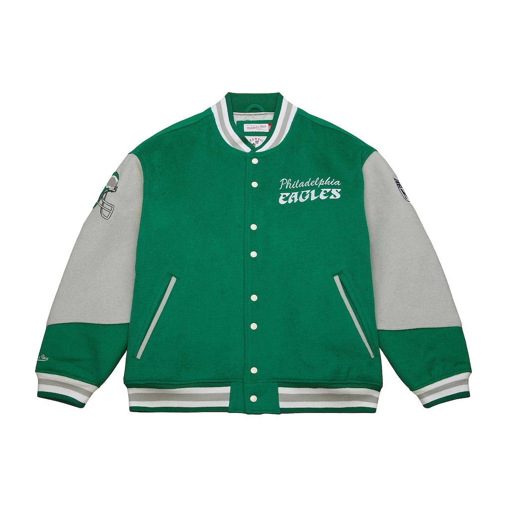Philadelphia Eagles Kelly Green Varsity Team Full-Snap Jacket