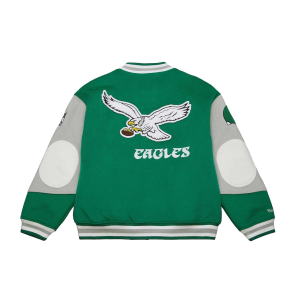 Philadelphia Eagles Kelly Green Varsity Team Full-Snap Jacket