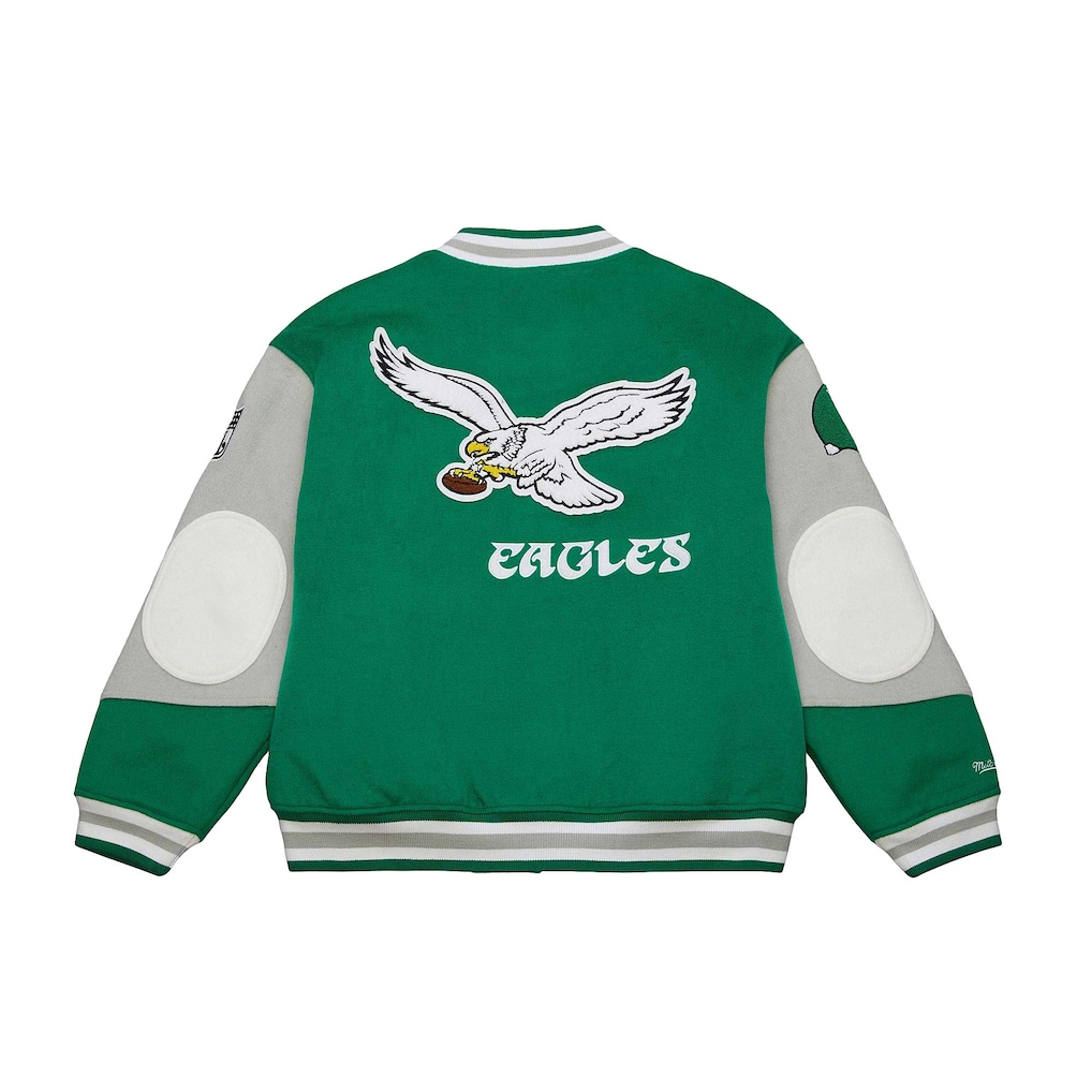 Philadelphia Eagles Kelly Green Varsity Team Full-Snap Jacket