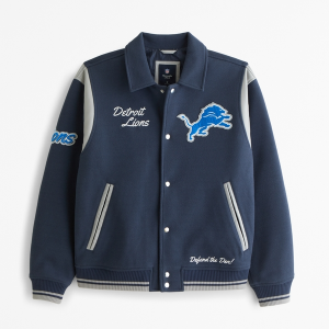 Men’s Detroit Lions Navy Varsity Letterman Jacket