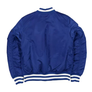 Men's Detroit Lions Blue MA-1 Bomber Jacket
