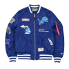 Men's Detroit Lions Blue MA-1 Bomber Jacket
