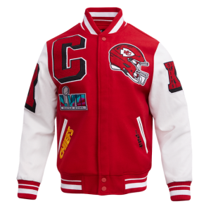 Men’s Kansas City Chiefs Red Varsity Wool Jacket