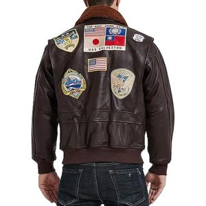 Mens Leather Tom Cruise jacke