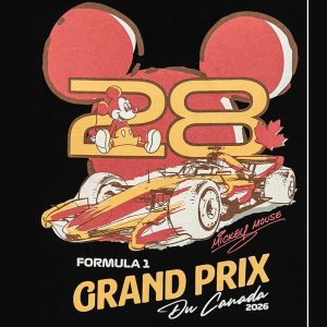 2026 Disney F1 Canada GP Black Pullover Hoodie Unisex