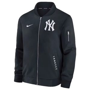 New York Yankees Collection Dugout Relaxed Full-Zip Bomber Jacket