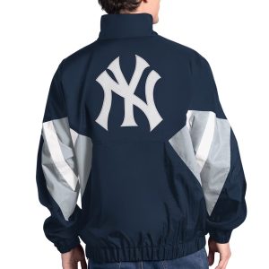 Starter New York Yankees Mens Navy Blue Chief Pullover Jackets