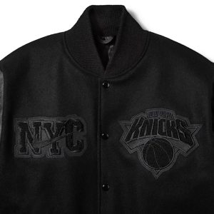 mens new york knicks nike black 2026 nba finals champions limited edition premium full snap jacket