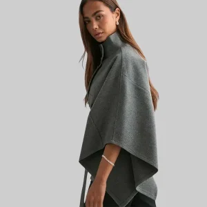 Nelly Fancy Poncho Grey Jacket.