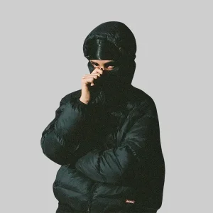 99based_Olive_and_Black_Hooded_Reverse_puffer_jacket