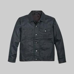 Filson Tin Cloth Short Lined Cruiser Jacket Blue