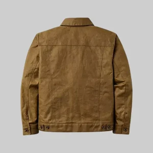 Filson Tin Cloth Short Lined Cruiser Brown Jacket.
