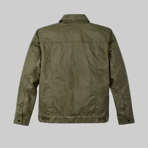 Filson Tin Cloth Short Lined Cruiser Jacket Green.