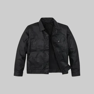 Filson Tin Cloth Short Lined Cruiser Black Jacket.