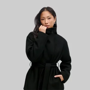 Gina Tricot High Neck Short Jacket In Black