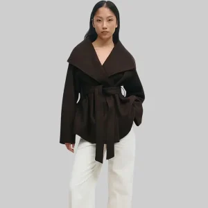 Brown-High-Neck-Short-Jacket-Gina-Tricot