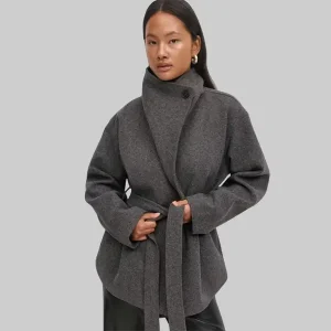 Grey-Gina-Tricot-High-Neck-Short-Jacket.