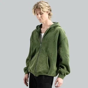 Minecraft-Sketch-Green-Zipper-Hoodie.