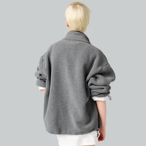 Miu-Miu-Logo-Embroidered-Fleece-Sweatshirt-Grey
