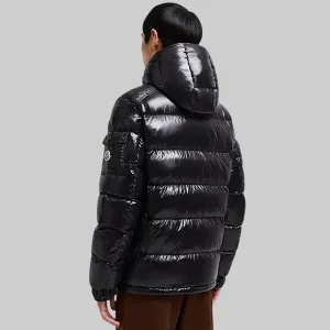 Moncler Maya Hooded Short Down Jacket Black.