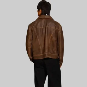 Brown Mutimer Leather Jacket.
