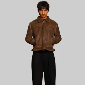 Brown Leather Mutimer Jacket