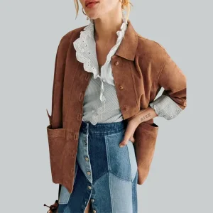 Sezane-Suede-Leather-Jacket