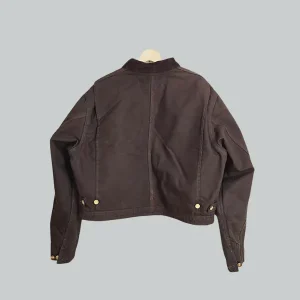 Vintage-Carhartt-X-NY-Yankees-Crop-Jacket-Dark-Brown.