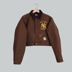 Vintage-Carhartt-X-NY-Yankees-Crop-Jacket-Chocolate-Brown
