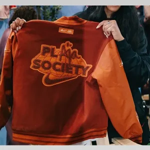 A’ja Wilson Playa Society x Nike Brown Varsity Jacket