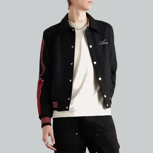 AMIRI-Bones-Twill-Black-Red-Varsity-Jacket.