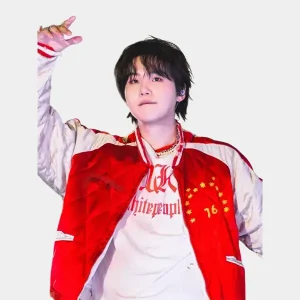 BTS ARIRANG Suga Red Bomber Jacket