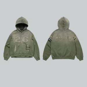 BTS Arirang Tour Green Zip-Up Korea Hoodie