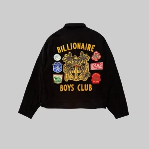 Billionaire-Boys-Club-2026-Aggie-Cord-Black-Zip-Up-Jacket