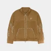 Birth Of Royal Child Flame Pearl Velvet Work Jacket