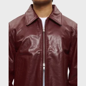 Bordeaux Mutimer Leather Jacket Men's