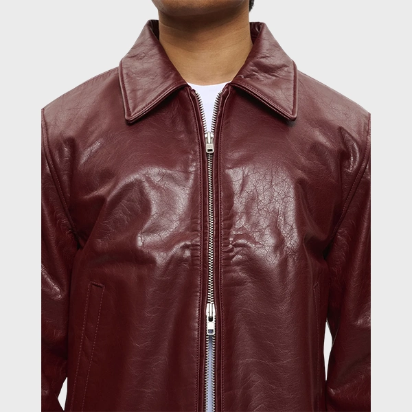 Bordeaux Mutimer Leather Jacket Men's