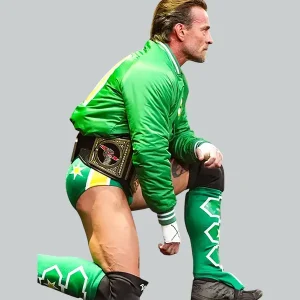 WWE-SummerSlam-2026-CM-Punk-Minnesota-North-Stars-Green-Bomber-Jacket