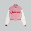 Cernucci Varsity Bomber Jacket Baby Pink