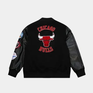 Chicago-bulls-black-wool-varsity-jacket