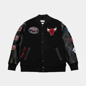 Chicago Bulls Black Wool Varsity Jacket