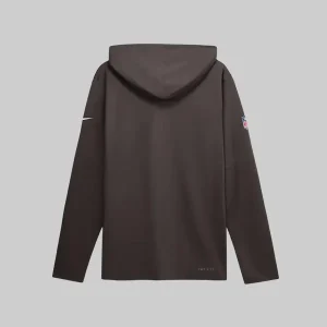 Mens-Nike-Brown-Cleveland-Browns-Sideline-Game-On-Lightweight-Long-Sleeve-Hooded-Dri-FIT-Top