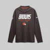 Cleveland Browns Nike Sideline Game On Long Sleeve Hooded T-shirt