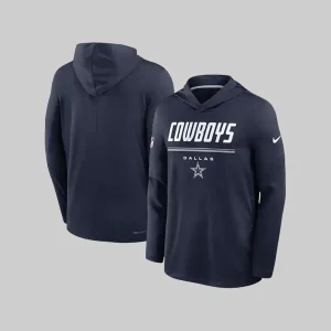 Dallas Cowboys Nike Sideline Game On Long Sleeve Hooded T-shirt