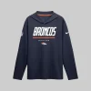 Denver Broncos Nike Sideline Game On Long Sleeve Hooded T-shirt